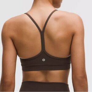 lululemon Flow Y Nulu Dark Brown Sports Bra